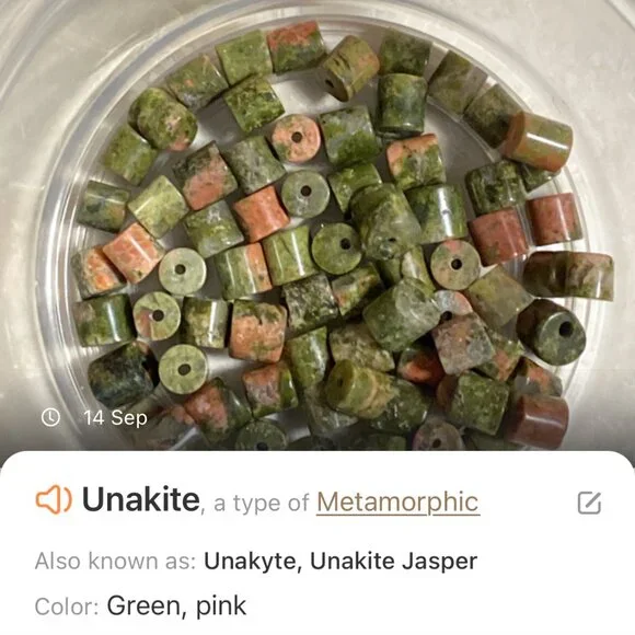 Green Unakite Short Necklace, Genuine Gemstone Beaded Necklace - Picture 8 of 9